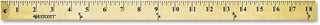 Westcott 10425 Wooden Yardstick with Brass Ends and Hang Holes, Clear Lacquer Finish