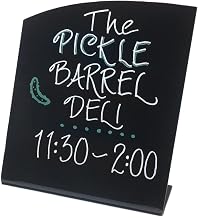 HUBERT Chalkboard Sign Matte Black - 10"L x 3 1/2"W x 12 1/2"H