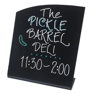 Chalkboard Sign Matte Black - 10"L x 3 1/2"W x 12 1/2"H by HUBERT – Plastic, Black