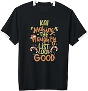 Kai Naughty List Funny Christmas Kai Name Personalized Adult & Youth Soccer Jersey