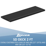 Base Deck 2' W x 31" D PLT Platinum by Lozier – 31" D, Alloy Steel, Platinum, Model SD231N.PLT