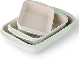 Tramontina Mae 3-Pc Ceramic Porcelain Baking Pans Set - Mint