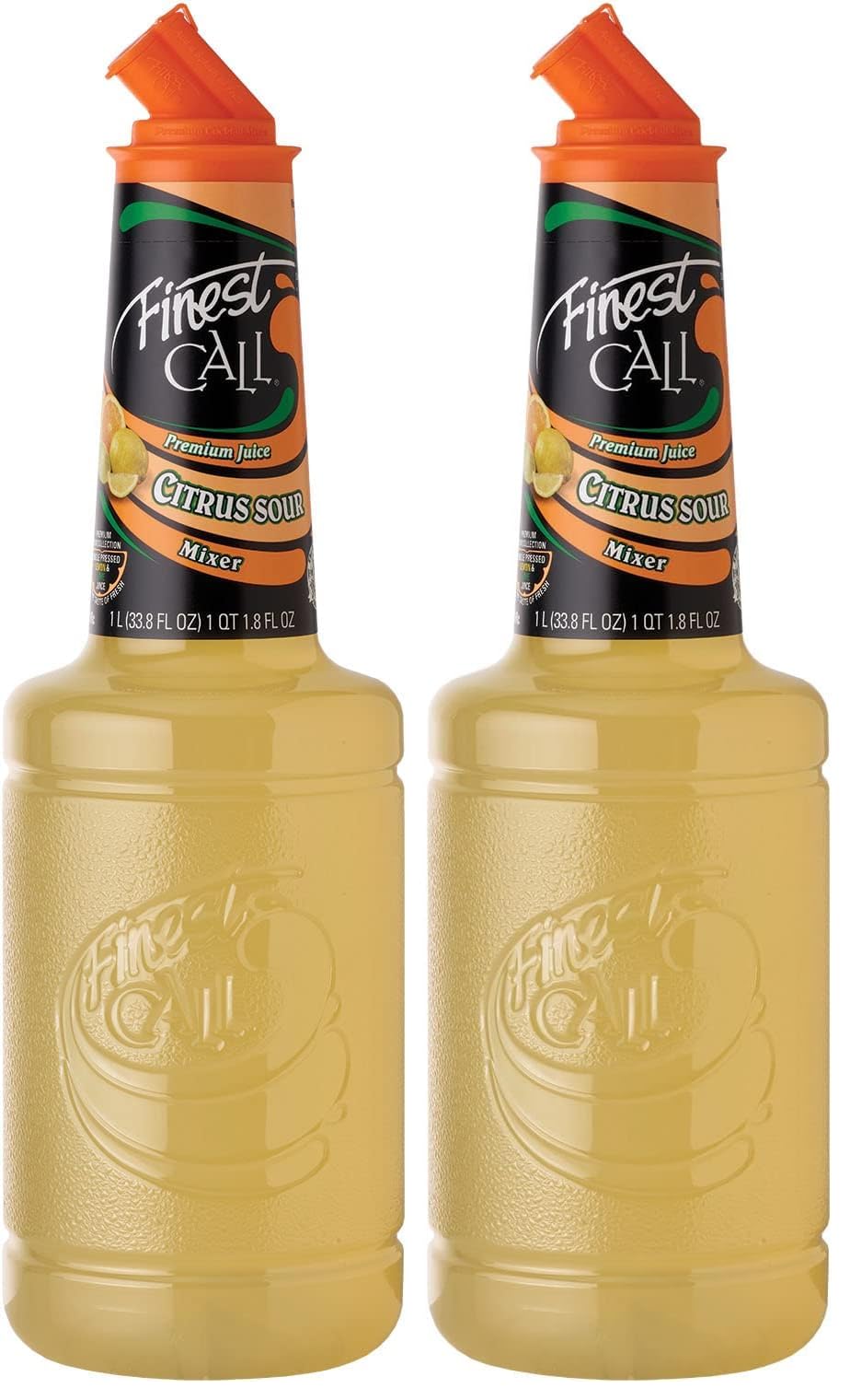 Premium Juice Citrus Sour Drink Mix by Finest Call – 33.8 Fl Oz (Pack of 2), Pack of 2