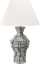Monarch Specialties I 9936 Lighting, 28" H, Table Lamp, Grey Resin, Ivory/Cream Shade, Contemporary, Modern