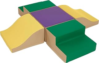 ECR4Kids Step Coast n' Glide, Toddler-Sized, 5-Piece, Green/Yellow/Purple