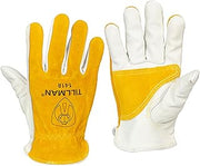 Tillman 1418 Reinforced Top Grain/Split Cowhide Drivers Gloves, Small