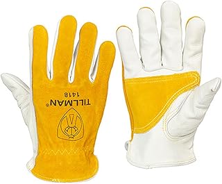 Tillman 1418 Reinforced Top Grain/Split Cowhide Drivers Gloves, Small