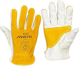 Tillman 1418 Reinforced Top Grain/Split Cowhide Drivers Gloves - Large