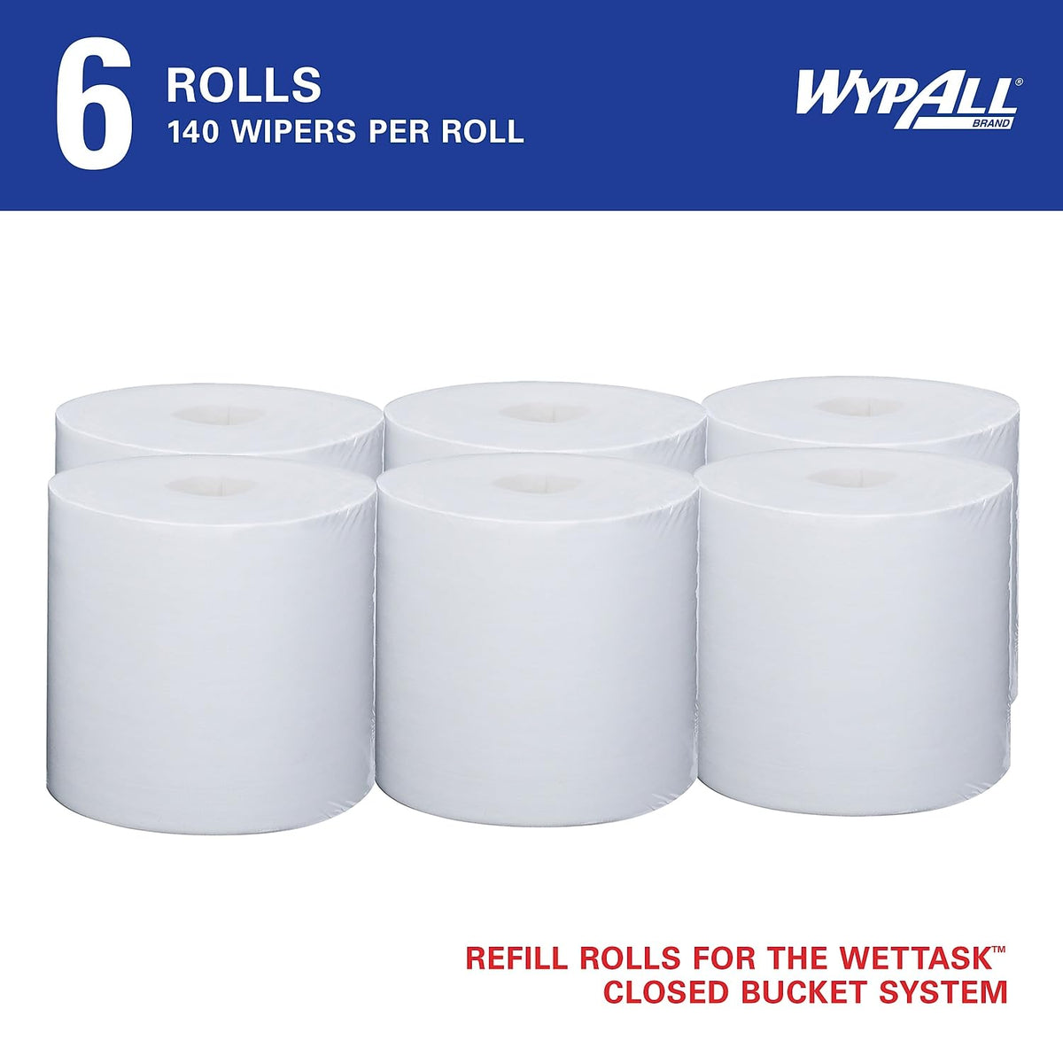 WypAll CriticalClean WetTask Wipes – 6 x 140 Sheets, Refill Only (06471)