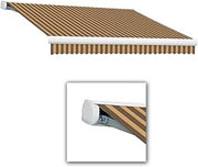 AWNTECH 10 FT. Key WEST Right Motorized Retractable Awning 120 in. W X 9.38 in. H X 96 in. D Acrylic Fabric in Brown/TAN Stripe FR10-BRNT