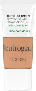 Neutrogena Clear Coverage Flawless Matte CC Cream, Wheat, 1 oz