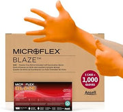 Ansell MICROFLEX Blaze N48 Exam Standard Gloves - Size 2XL, Orange (Case of 1000)