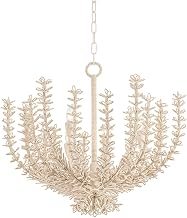 30 inch 6 Light Cream Coco Beads Ceiling Chandelier by Corbett Lighting