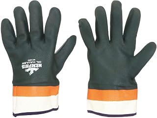 MCR Safety 6410SC Green PVC Coated Work Gloves, Blue, Large, 1-Pair