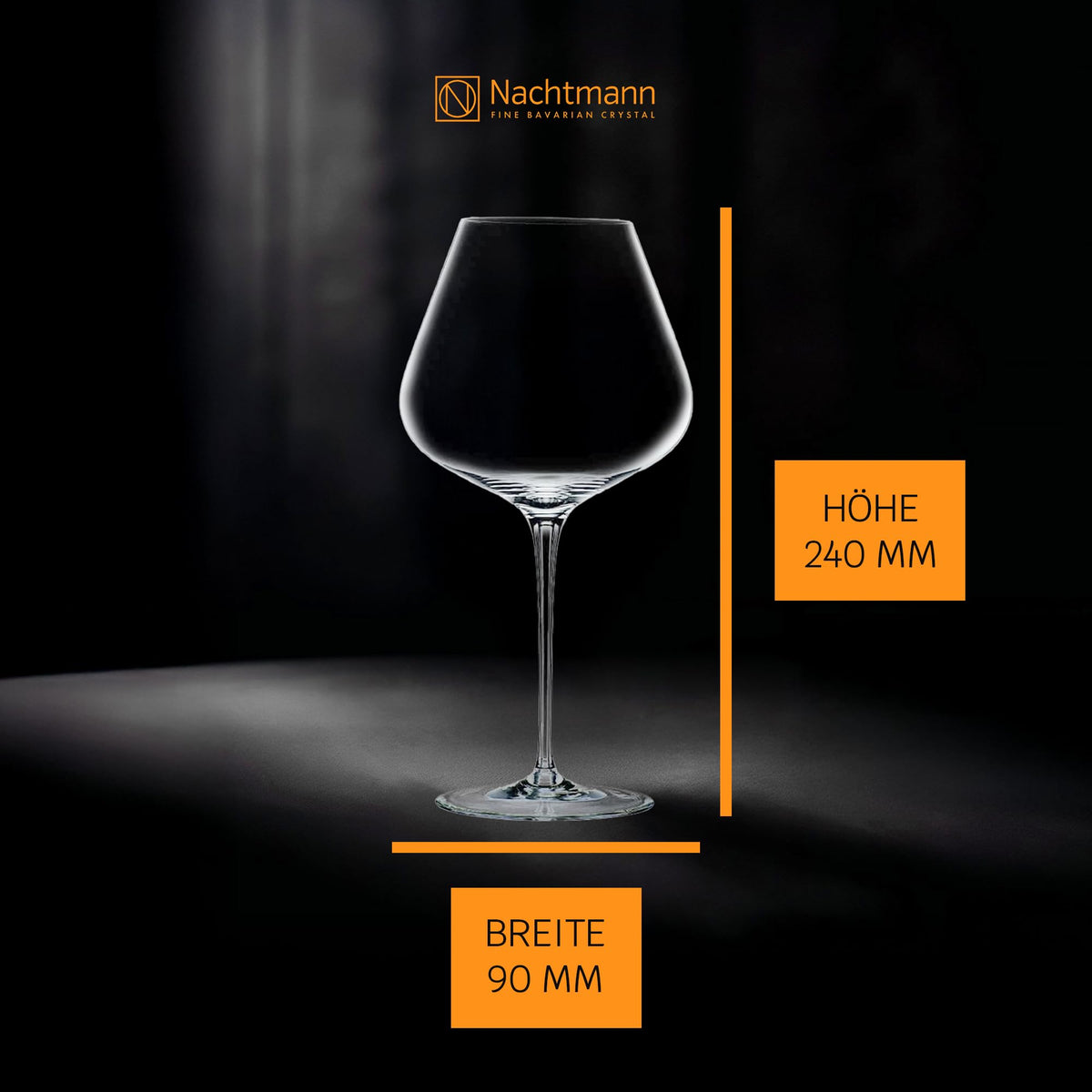 ViNOVA Red Wine Balloon Glass by Nachtmann – 4 Count (Pack of 1), 28.4 fluid_ounces, Glass, Clear, Pack of 4