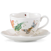 Butterfly Meadow Dragonfly Cup and Saucer Set by Lenox – 8 Ounces, 8 fluid_ounces, Porcelain, Model 812101