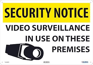 Global Industrial Security Notice Video Surveillance in Use Sign, 14x20, Rigid Plastic
