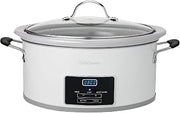 Betty Crocker 6-Quart Oval Digital Slow Cooker, 240 Watts, BC-4587W, White