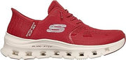Skechers Mens Glide-Step Pro Hands Free Slip-in Sneaker, Red Mesh Trim, 7