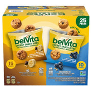 Energy Snack Bites Variety Pack - 25 Count by Belvita – 1.13 Ounce (Pack of 25), Pack of 25