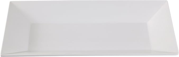 Yanco Rome Collection White Melamine Rectangular Dinner Plate 10 X 6" BOX of 24