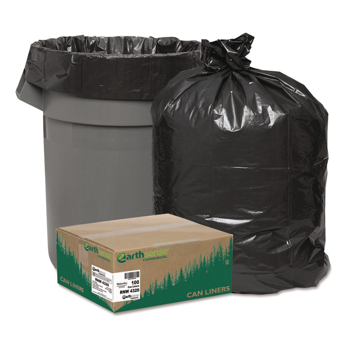 Webster Black / 56.0 gallons / 100 Trash Bags