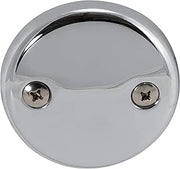 2-Hole Bathtub Overflow Face Plate with Screws, Chrome Finish, 35245