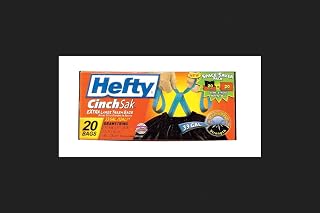 Hefty CinchSak 33 Gal. Extra Large Trash Bags with Drawstring 20 ct (Pack of 6)