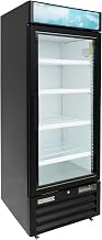 MGD-1DF-23-HC 26 4/5" One Section Display Freezer w/Swing Door - Bottom Mount Compressor, Black, 115v