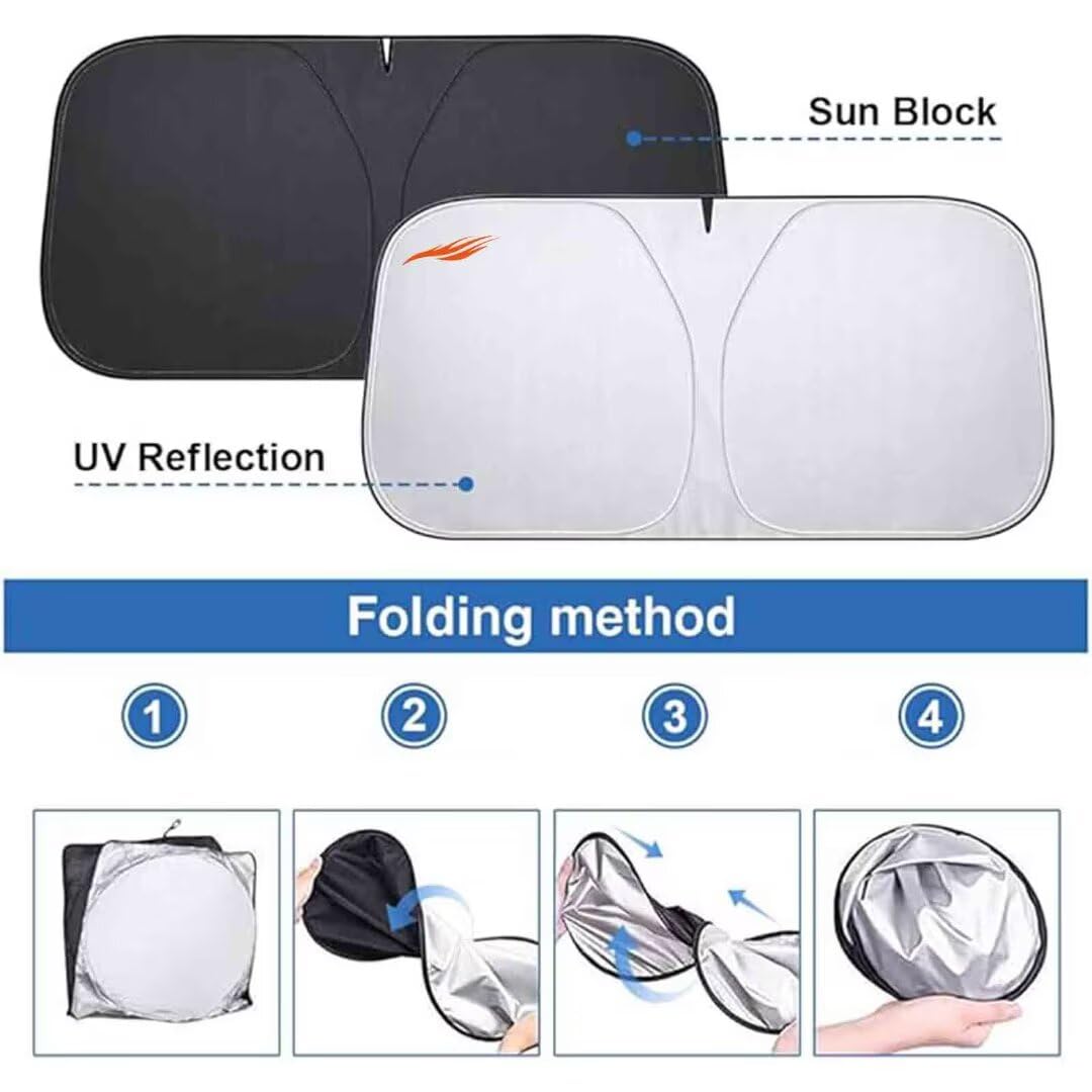 Compatible with BMW M3 CSL E by generic – Compatible with M3 CSL E46, Polyester, silver, Model windscreen sun shade