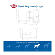 TRIXIE Large / Gray / Traditional Dog Houses
