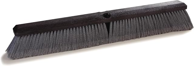 SPARTA Flo-Pac Plastic Flagged Sweep, Floor Sweep for Cleaning, 18 Inches, Gray
