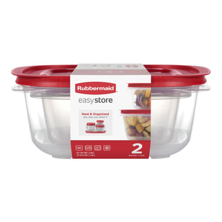 7.81- and 14.66-Cup EasyStore Square Containers by Rubbermaid – 4-Piece, 22.47 cups, Red, Model 2210144