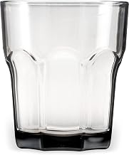 Carlisle FoodService Products Louis Clear Tumbler Short Glass for Restaurants, Catering, Kitchens, Plastic, 12.3 Ounces, Smoke, (Pack of 24)