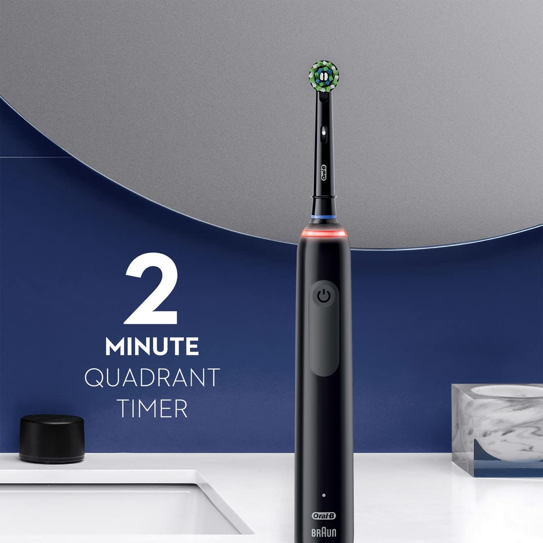 Smart 1500 Electric Power Rechargeable Battery Toothbrush by Oral-B – 1 Count (Pack of 1), Black, Model 069055129029