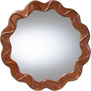 Wavy Wooden Wall Mirror by bali & pari