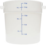 Carlisle FoodService Products 18 Quart (Pack of 6) / 6 / White Storage & Transport