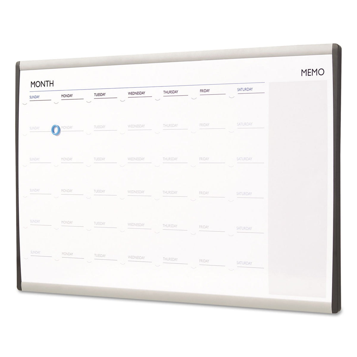 Arc Cubicle Whiteboard Calendar by Quartet – Aluminum, Model QRTARCCP3018