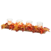 Romadedi Wooden Tray Centerpiece, 15.7 Inch Fall Decor, Brown