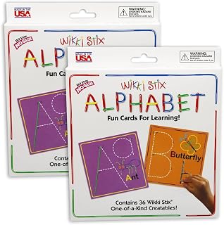 Wikki Stix Alphabet Cards Set, 2 Sets