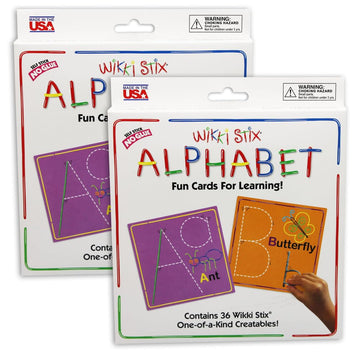 Alphabet Cards Set by Wikki Stix – Medium, Multi, Model WKX606-2