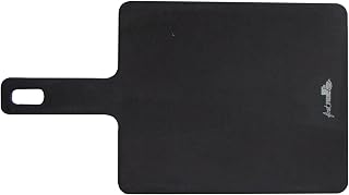 PacknWood Phoenix Rectangular Boards Black Wood Fiber | Multi-Purpose Paddle Chopping Board with Handle | Black Kitchen Cutting Boards | Eco Friendly- L: 13.5in W: 7.5in H: 0.24in - 6 Pcs