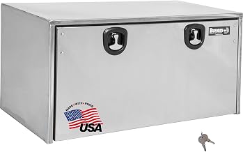 Buyers Products 1702610 Polished Stainless Steel Underbody Truck Box with Lockable T-Handle Latch, 18 x 18 x 48 Inch, for Work/Utility Truck, Truck Storage and Organizer, Made in the USA, Silver