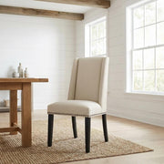 Beige Fabric Dining Chair with Comfortable Backrest by Furnifact – Beige