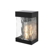 Thompson One Light Outdoor Wall Sconce Black by Lighting Design – Iron, Black, Model OD371W10BK