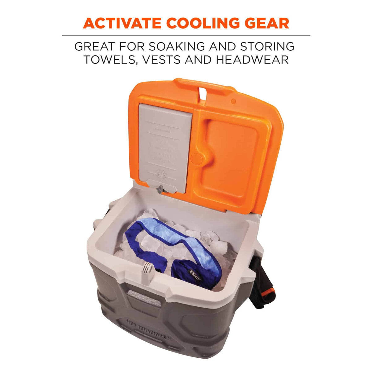Ergodyne 17-Quart / Orange and Gray / Industrial Hard Sided Cooler - 17 qt Coolers