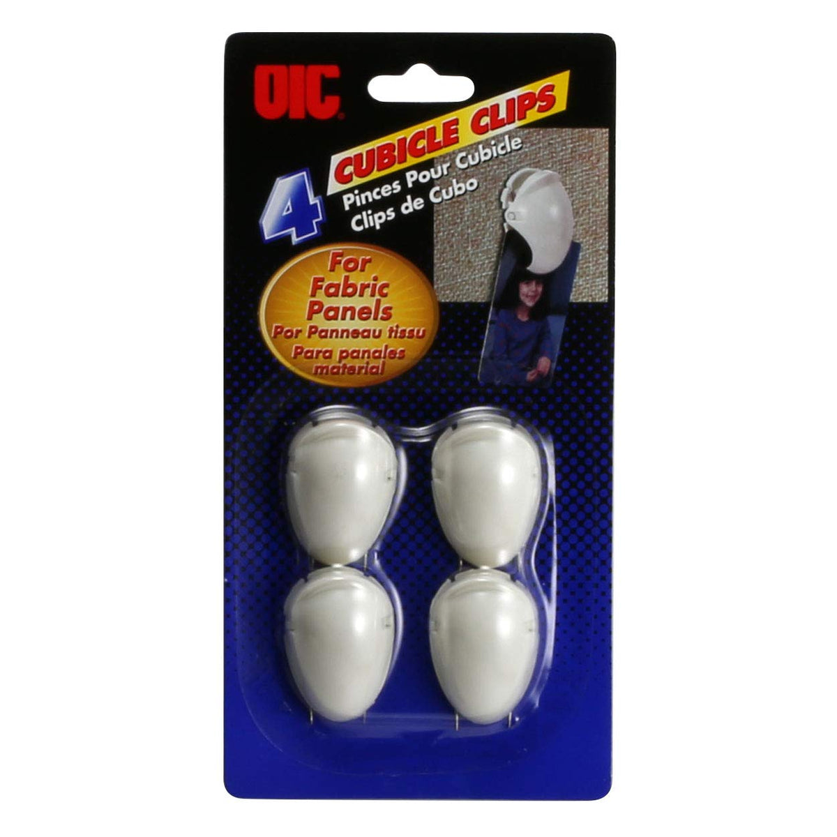 Cubicle Clips by Officemate – fabric, White, Model 30164