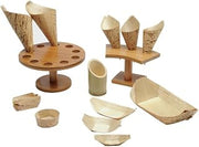 PacknWood 210BJQ9 3.7 x 2.1" Bamboo Leaf Boat - 2000 / CS