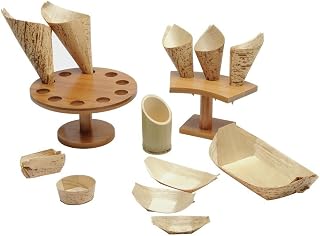 PacknWood 210BJQ9 3.7 x 2.1" Bamboo Leaf Boat - 2000 / CS