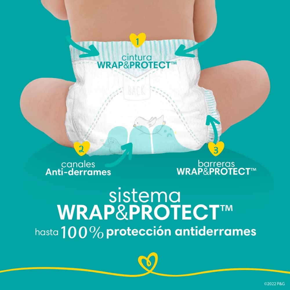 Swaddlers Newborn Diapers Size 1 140 Count by Pampers – Size 1, Paraben Free, Latex Free, Chlorine Free, White, Model PAMP SWAD S1 GIANT 1/140